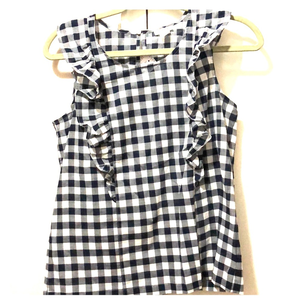 J. Crew Sleeveless Gingham Shirt